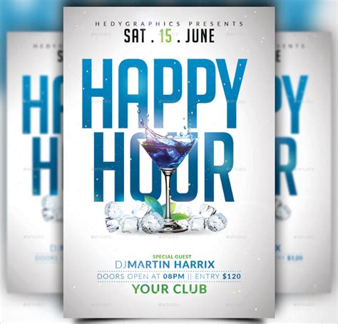 Happy Hour Flyer Templates | Free & Premium PSD | AI | EPS Format Downloads