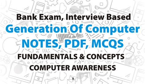 Computer Generations Timeline Evolution Notes & MCQ Quiz PDF