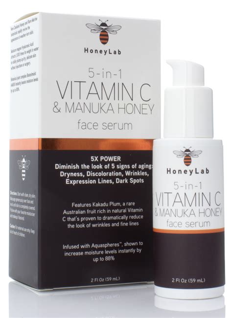 Honeylab 5 In 1 Vitamin C And Manuka Honey Face Serum 2 Fl Oz 59ml