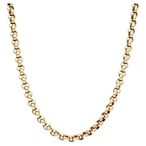 9ct Yellow Gold 20 Inch Hollow Belcher Chain 2030 Grams For Sale At