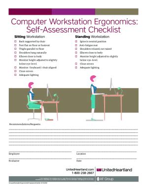 Fillable Online Computer Workstation Ergonomics Self Assessment