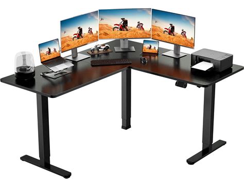 Ergear L Shaped Electric Standing Desk Inches Double Motor Height