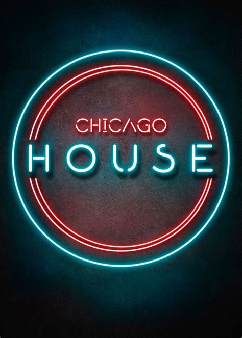 Chicago House Music Poster Picture Metal Print Paint By Kimidigi