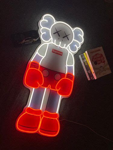 KAWS Supreme LED Neon Sign UV Printed ONE Neon Signs Pegatinas