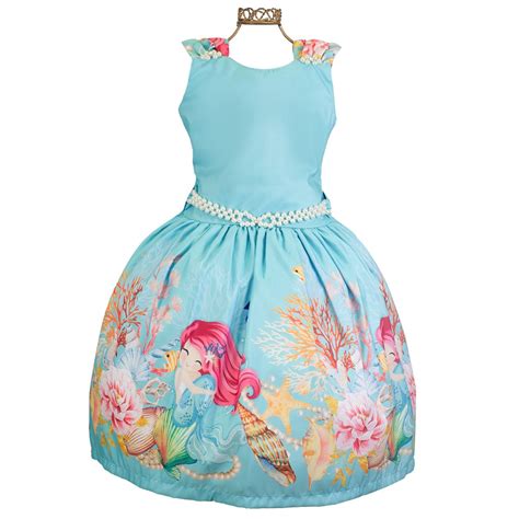 Vestido Sereia Ariel Fundo Do Mar Shopee Brasil