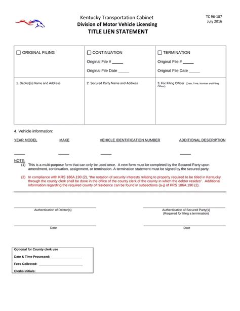 Kentucky Tc 96 187 ≡ Fill Out Printable Pdf Forms Online