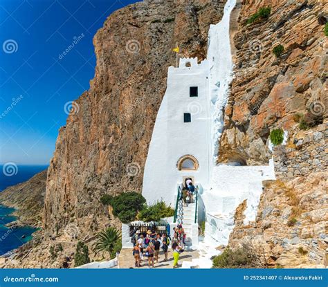 The Monastery of Hozoviotissa in Amorgos Island, Greece Editorial ...