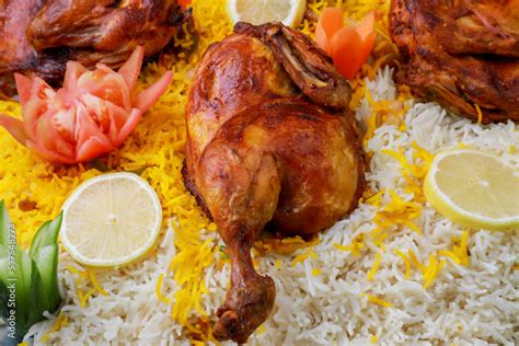 Arabian Roasted Full Chicken Biryani Stock Photo | Adobe Stock