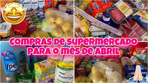 COMPRAS DE SUPERMERCADO DE ABRIL reposição do mês ATACADÃO YouTube