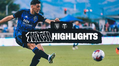 Match Highlights Earthquakes Vs Timbers San Jose Earthquakes