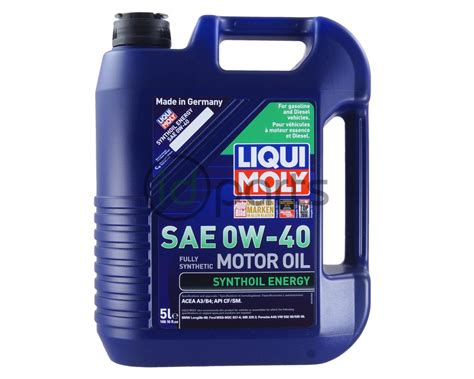 Liqui Moly Synthoil Energy 0w40 5 Liter VW 505 00 2050 | IDParts.com ...