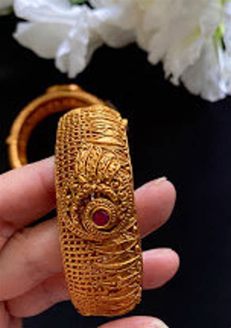 Gold Banglesindian Banglesopenable Banglestemple Etsy