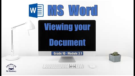 How To Change The Document View In Ms Word Different Views Youtube