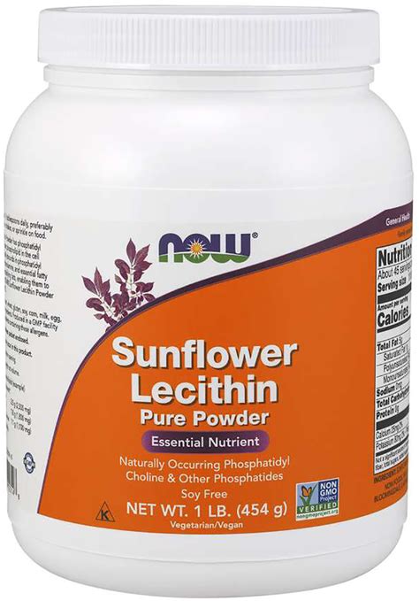 Sunflower Lecithin Powder Non Gmo 1 Lb 454 G Pipingrock Health Products