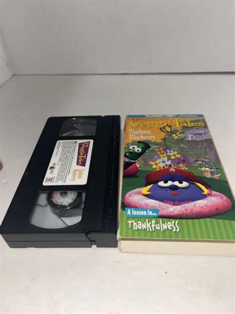 Veggietales Madame Blueberry Vhs Video Tape Christian Thankfulness Eur