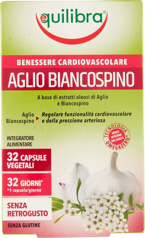 Equilibra Integratori Alimentari Aglio E Biancospino Integratore A