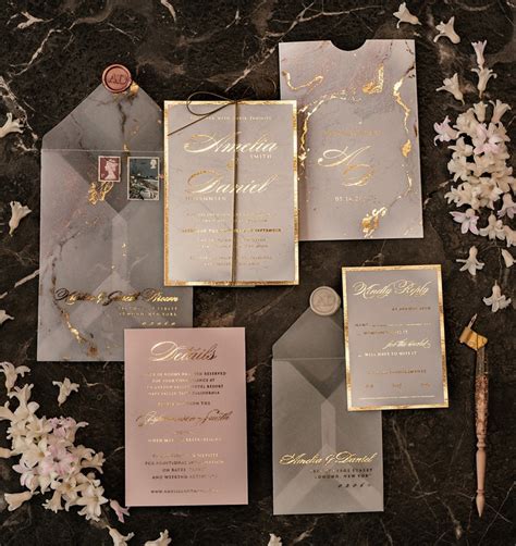 Marble Golden Wedding Invitations Luxury Golden Wedding Invitation