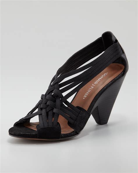 Donald J Pliner Royce Stretchstrap Demiwedge Sandal In Black Lyst