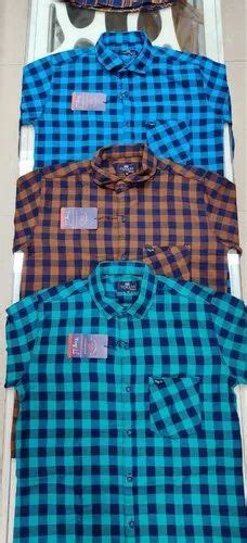 Tog 11 Blue Men Formal Wear Check Shirt Handwash Size S Xl At Rs 205