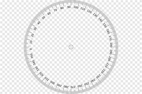 Printable Protractor 360 Degree Circle