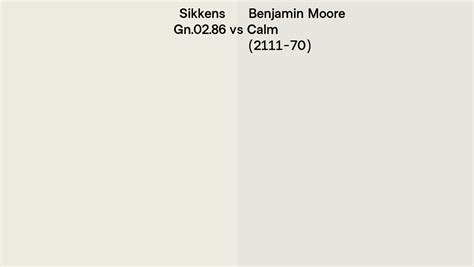 Sikkens Gn 02 86 Vs Benjamin Moore Calm 2111 70 Side By Side Comparison