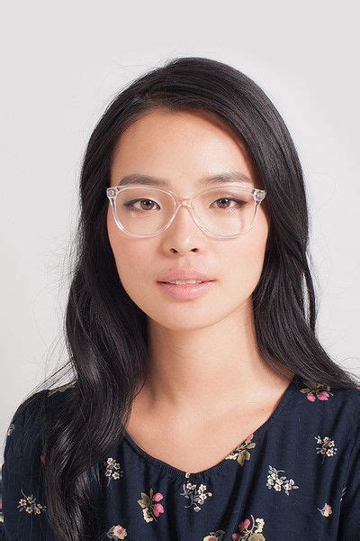 Hepburn Cat Eye Clear Glasses For Women Eyebuydirect Прически Очки Портрет