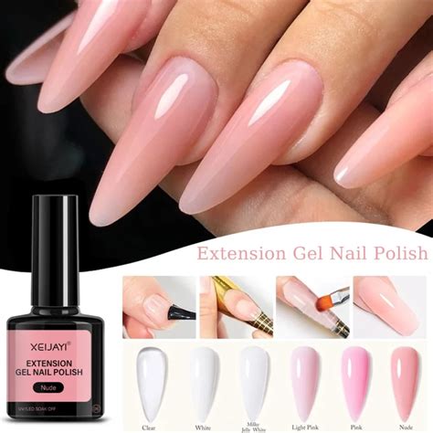7ml Clear Pink Quick Extension Gel Nail Polish Nude Construct Poly Gel