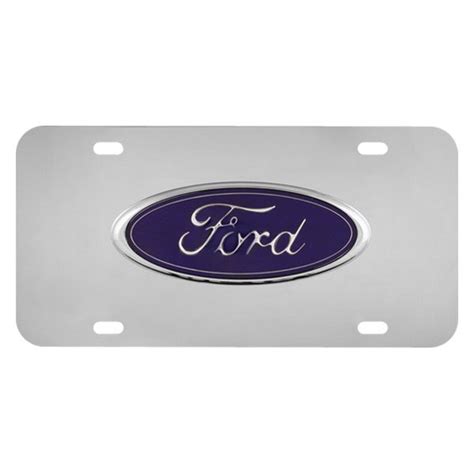 Pilot Lp B Chrome License Plate With Ford Logo