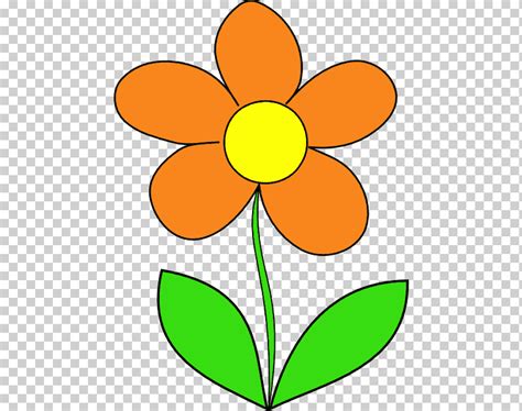 Dibujo Animado Flor Hoja Simetr A Tallo De La Planta Png Klipartz The