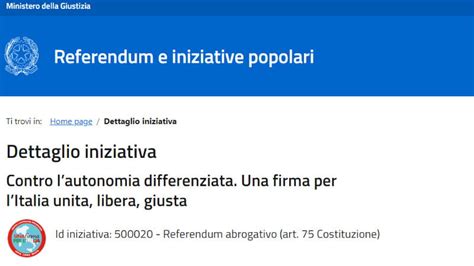 Referendum Contro Lautonomia Attivata La Piattaforma Online Gi