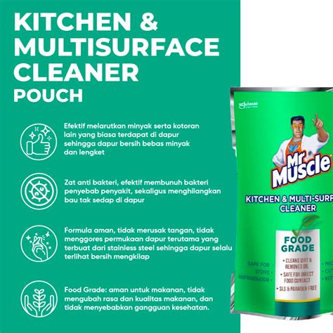 Mr Muscle Kitchen Multi Surface Cleaner Pouch Pembersih Dapur