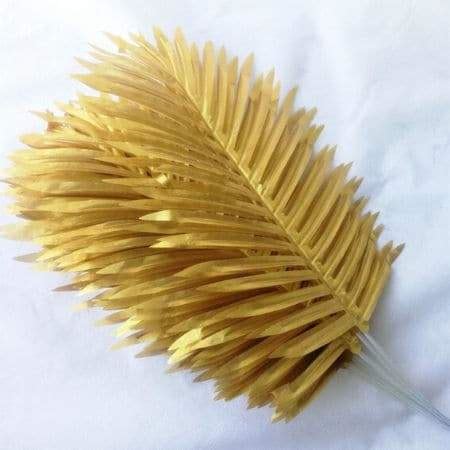 Artificial Gold Palm Leaves I Tropical Party Decorations UK