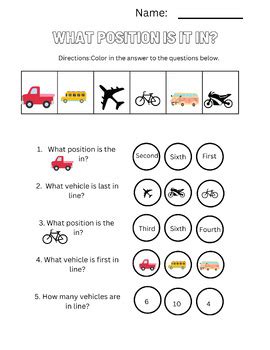 Ordinal Numbers Quiz By LetsTeach1st TPT