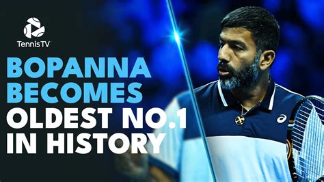 43 Year Old Rohan Bopanna The Oldest World Number 1 In History YouTube