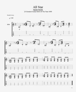 Smash Mouth All Star Bluesmannus Guitar Tabs