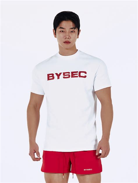 Musinsa Bysec Perfect Special Cotton Red Logo Muscle Fit Short Sleeve