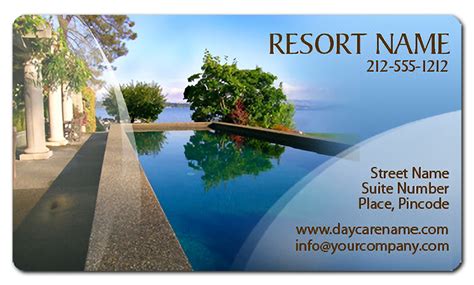 2x3.5 Custom Resort Business Card Magnets 20 Mil Round Corners - Resort ...