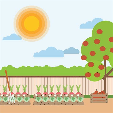 Vegetable Garden Illustration 202054 Vector Art At Vecteezy