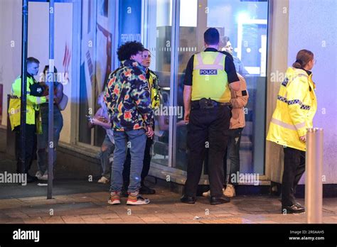 Broad Street Birmingham 8th May 2023 Revellers Descended Onto