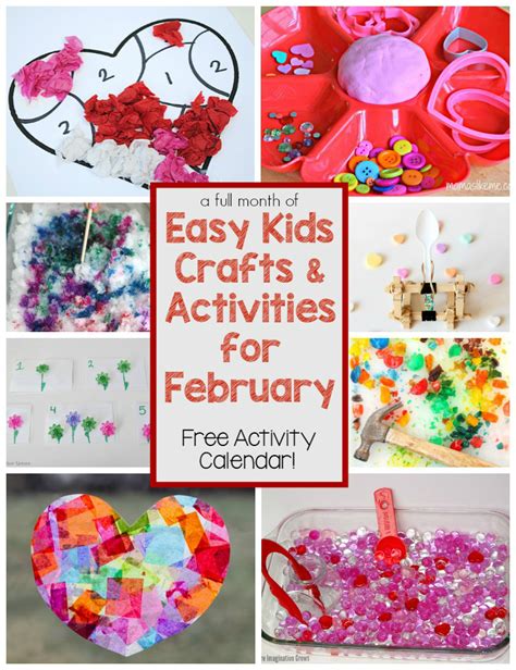 A Month of Crafts & Kids Activities for February! - Where Imagination Grows