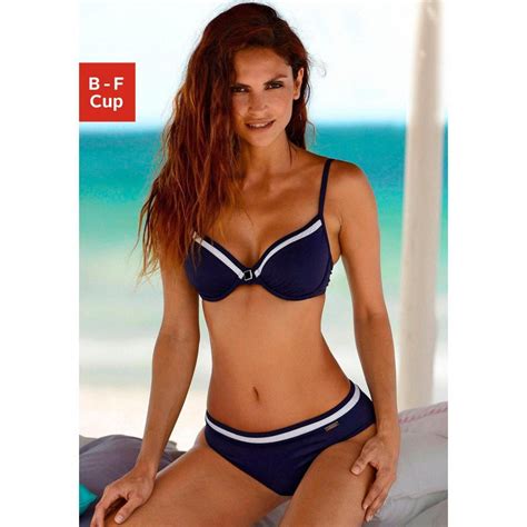 Maillot De Bain 2 Pièces Bikini à Armatures Femme Lascana Bleu 3