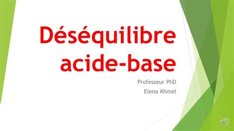 Physiopathologie De L Quilibre Acido Basique Youtube