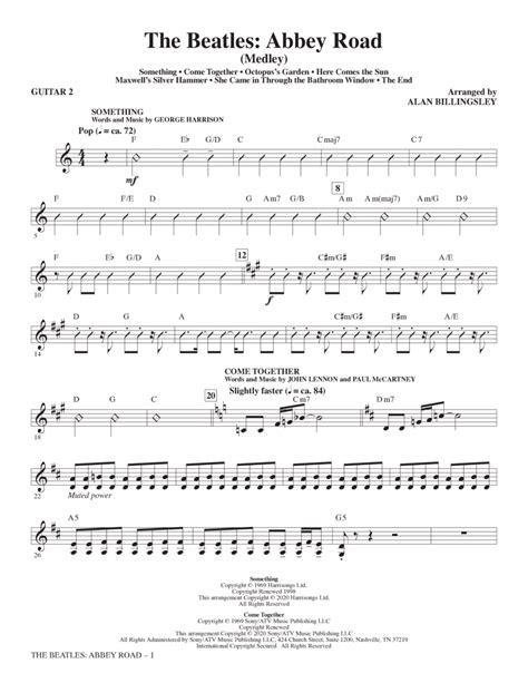 The Beatles: Abbey Road (Medley) (arr. Alan Billingsley) - Guitar 2 By The Beatles - Digital ...