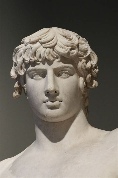 Portrait Bust Of Antinous Thasian Marble Found At Patras The Youth