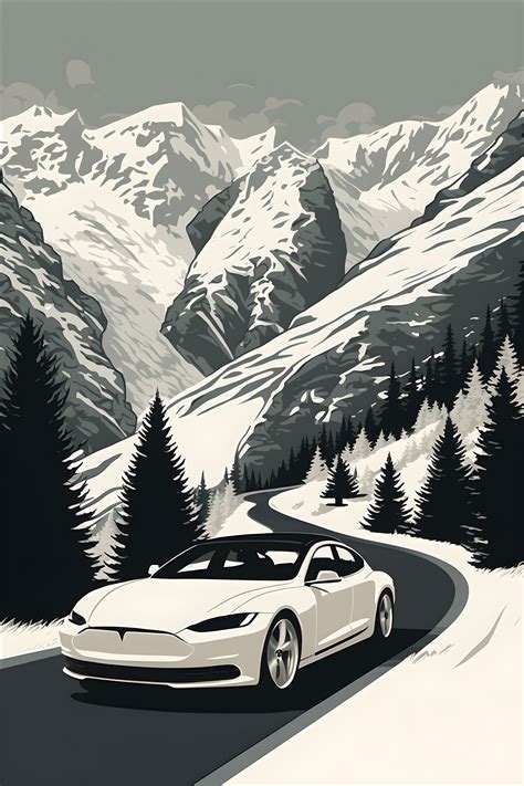 Tesla Model S Poster Artofit