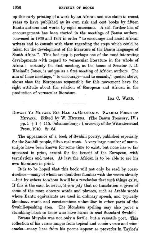 Diwani Ya Muyaka Bin Haji Al Ghassaniy Swahili Poems Of Muyaka Edited