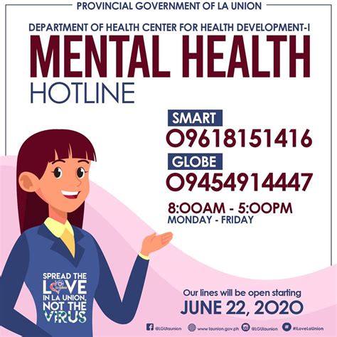 Department Of Health Center For Health Development I Mental Health Hotline