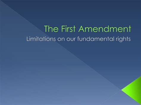 Ppt The First Amendment Powerpoint Presentation Free Download Id 1880104