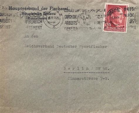 Deutschland Drittes Reich Briefumschlag Mit Briefmarke Stempel