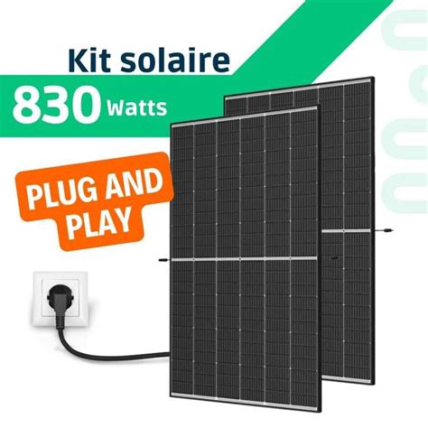 Kit Panneau Solaire Autoconsommation Plug And Play W Sans Fixations